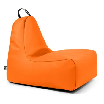 Fotoliu puf pentru copii portocaliu cu tapiterie din imitatie de piele Chill M - So Soft? imagine