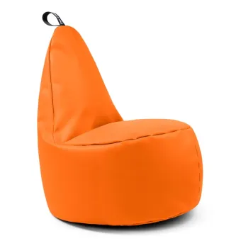 Fotoliu puf pentru copii portocaliu cu tapiterie din imitatie de piele Lull M - So Soft? imagine