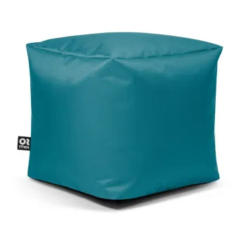 Fotoliu puf pentru copii turcoaz Cube M - So Soft? imagine