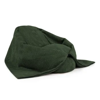 Fotoliu puf pentru copii verde cu tapiterie din catifea reiata Cocoon 100 - SLOWDOWN imagine