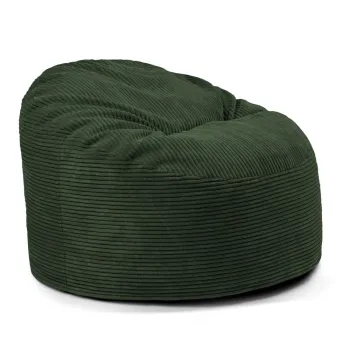 Fotoliu puf pentru copii verde cu tapiterie din catifea reiata Om 85 - SLOWDOWN imagine