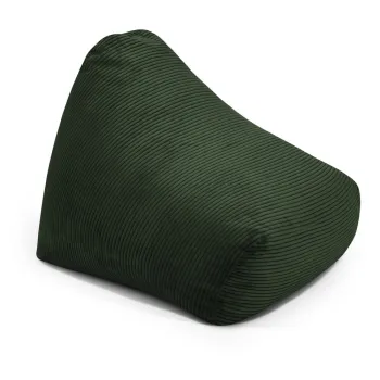 Fotoliu puf pentru copii verde cu tapiterie din catifea reiata Snug 80 - SLOWDOWN imagine