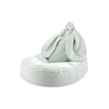 Fotoliu puf pentru copii verde menta cu tapiterie din catifea Bunny - Wigiwama imagine