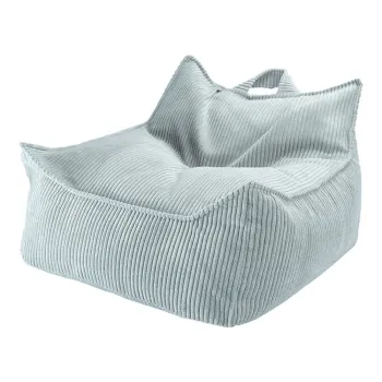Fotoliu puf pentru copii verde menta cu tapiterie din catifea reiata Chair - Wigiwama imagine