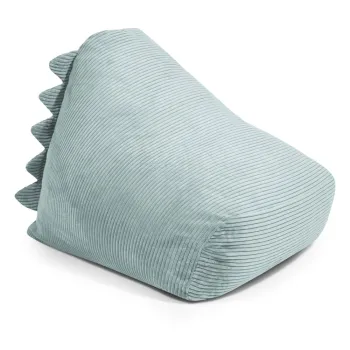 Fotoliu puf pentru copii verde menta cu tapiterie din catifea reiata Snug 80 Dragon - SLOWDOWN imagine