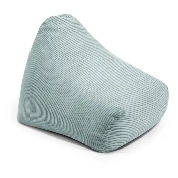 Fotoliu puf pentru copii verde menta cu tapiterie din catifea reiata Snug 80 - SLOWDOWN imagine