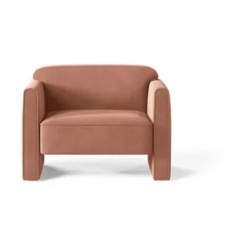 Fotoliu roz cu tapiterie din catifea Abby - Micadoni imagine