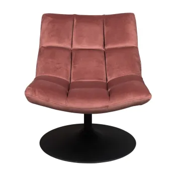 Fotoliu roz cu tapiterie din catifea Bar - Dutchbone imagine