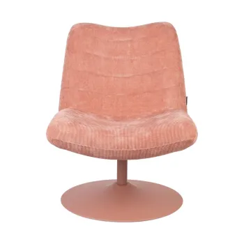 Fotoliu roz cu tapiterie din catifea Bubba - Zuiver imagine