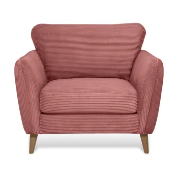 Fotoliu roz cu tapiterie din catifea reiata Paris - Scandic imagine