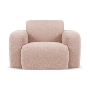 Fotoliu roz cu tapiterie din stofa boucle Molino - Micadoni Home imagine