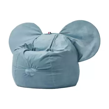 Fotoliu sac catifelat pentru copii The Brooklyn Kids Ears, albastru imagine