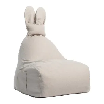 Fotoliu sac pentru copii The Brooklyn Kids Funny Bunny, bej imagine