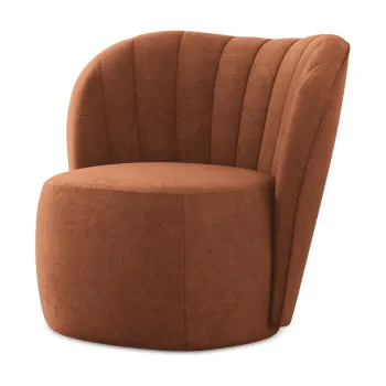 Fotoliu teracotAcu tapiE>erie din chenille Keloa aEURMakamii imagine