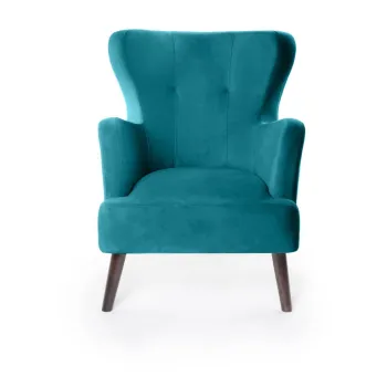 Fotoliu turcoaz wing cu tapiterie din catifea Noemye - Bonami Selection imagine