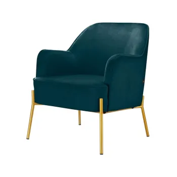 Fotoliu verde/albastru cu tapiterie din catifea Runa - Storaa imagine