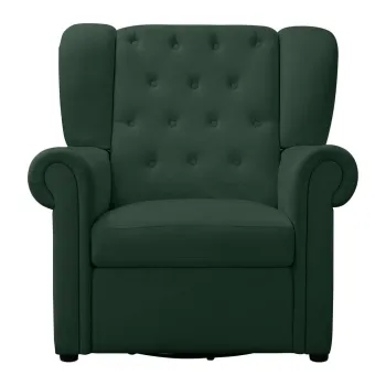 Fotoliu verde balansoar/chesterfield cu tapiterie din catifea Lillyse - Storaa imagine