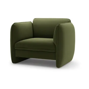 Fotoliu verde cu tapiE>erie din catifea Georgia aEURMicadoni imagine