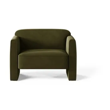Fotoliu verde cu tapiterie din catifea Abby - Micadoni imagine