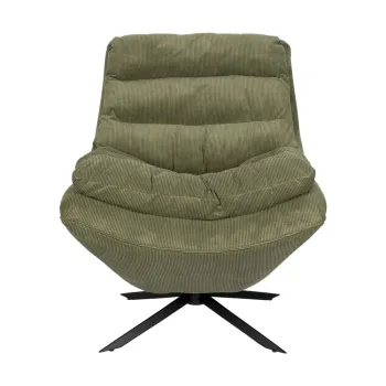 Fotoliu verde cu tapiterie din catifea Vince - Dutchbone imagine