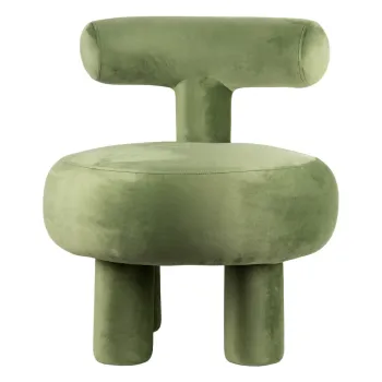 Fotoliu verde deschis cu tapiterie din catifea Abrazo - Leitmotiv imagine