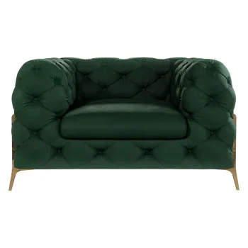 Fotoliu verde inchis cu tapiterie din catifea Chelsea Bis - Ropez imagine