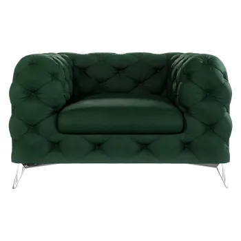 Fotoliu verde inchis cu tapiterie din catifea Chelsea - Ropez imagine