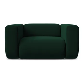 Fotoliu verde inchis cu tapiterie din catifea Ekahi - Makamii imagine