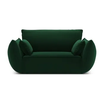 Fotoliu verde inchis cu tapiterie din catifea Vanda - Mazzini Sofas imagine