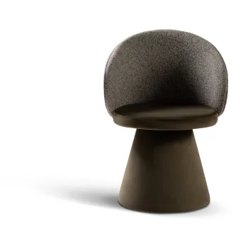 Fotoliu verde inchis cu tapiterie din tesatura boucle Inez - Micadoni Home imagine