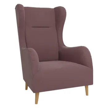 Fotoliu wing roz cu tapiterie din catifea Carole - Ropez imagine