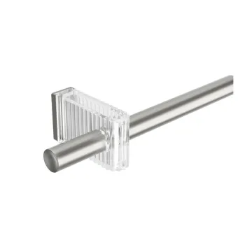 Galerie de perdea argintiu-mat extensibila din otel 107 - 305 cm Flute - Umbra imagine