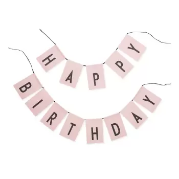 Ghirlanda decorativa Design Letters Happy Birthday, roz imagine