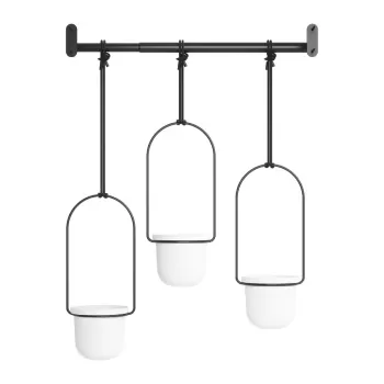 Ghivece 3 buc. din plastic pentru ierburi aromatice Triflora - Umbra imagine