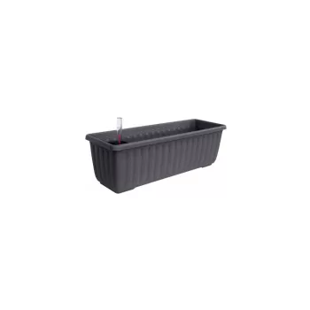 Ghiveci cu sistem auto-udare gri antracit, lungime 100 cm Siesta - Plastia imagine