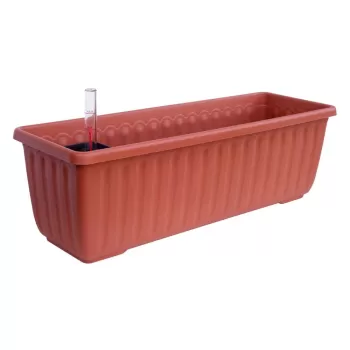 Ghiveci cu sistem auto-udare maro, lungime 100 cm Siesta - Plastia imagine