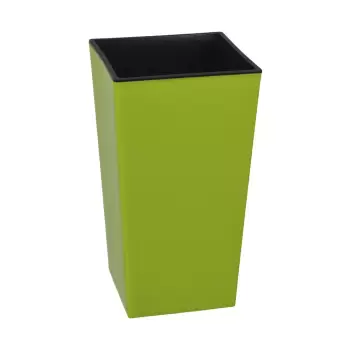 Ghiveci de flori adecvat pentru exterior Gardenico Elise, inaltime 26 cm, verde mazare mat imagine