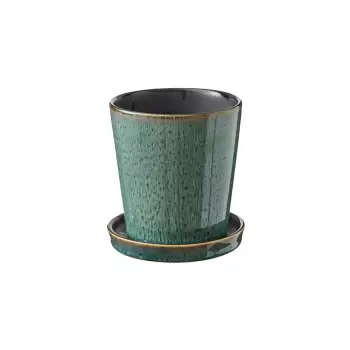 Ghiveci de flori cu suport din gresie Bitz Jungle, o 10 cm, verde imagine