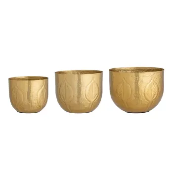 Ghiveci decorativ 3 buc. din metal o 18 cm Bati - Bloomingville imagine