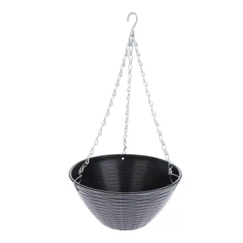 Ghiveci decorativ 3 buc. din plastic de agatat / de perete o 30 cm - Dakls imagine