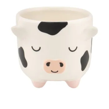 Ghiveci decorativ din ceramica o 7,5 cm Cow - Sass & Belle imagine