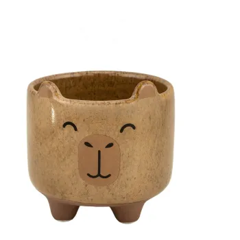 Ghiveci decorativ din gresie pictata manual o 7,5 cm Mojave Capybara - Sass & Belle imagine