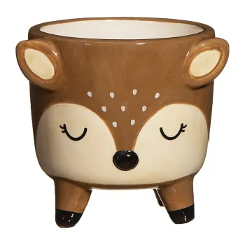 Ghiveci decorativ din piatra pictata manual Deer - Sass & Belle imagine