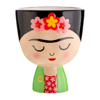 Ghiveci decorativ din piatra pictata manual o 12 cm Frida - Sass & Belle imagine