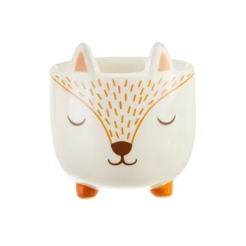 Ghiveci decorativ din piatra pictata manual o 7 cm Woodland Fox - Sass & Belle imagine