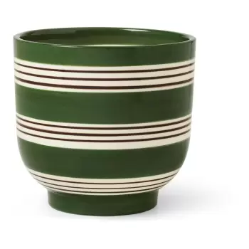 Ghiveci din ceramica Kahler Design Nuovo, o 15 cm, alb-verde inchis imagine