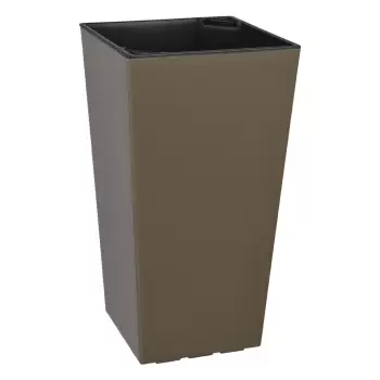 Ghiveci Gardenico Elise, inaltime 26 cm, maro mat imagine
