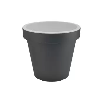 Ghiveci Metro Twist, o 29,5 cm, gri-alb imagine