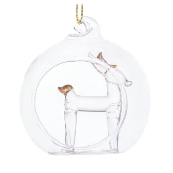 Glob de Craciun din sticla Reindeer - Dakls imagine
