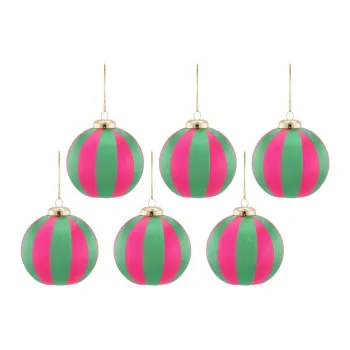 Globuri de Craciun 6 buc. din material textil 23,5 cm Yarn Stripe - Sass & Belle imagine